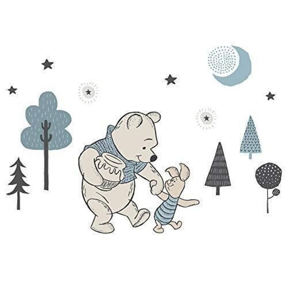 Disney Baby Forever Pooh Blue & Beige Bear Wall Decals Stickers by Lambs & Ivy